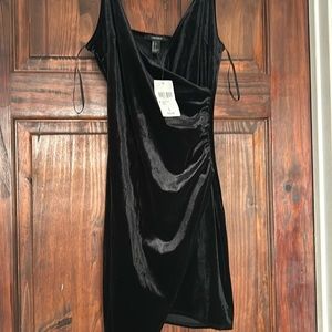 Faux velvet bodycon dress